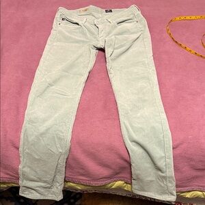 AG Adriano Goldschmied Light blue corduroy pants.